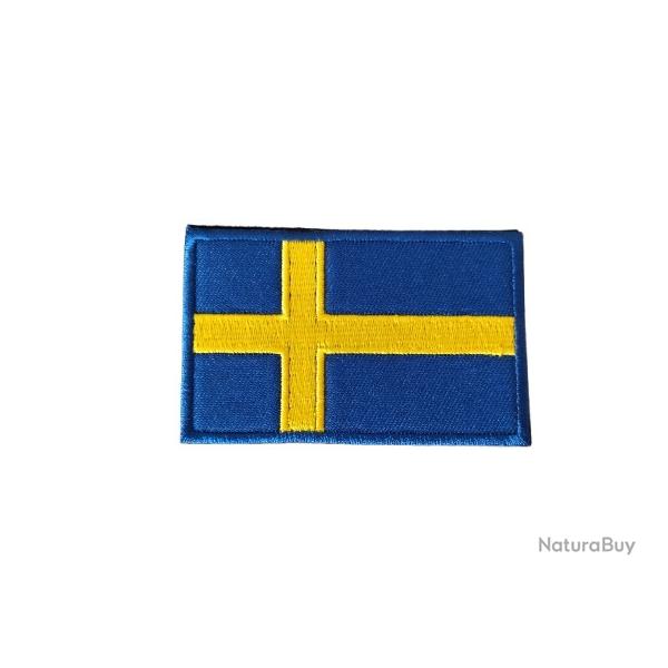 Patch Drapeau - Su�de - velcro - Livraison gratuite