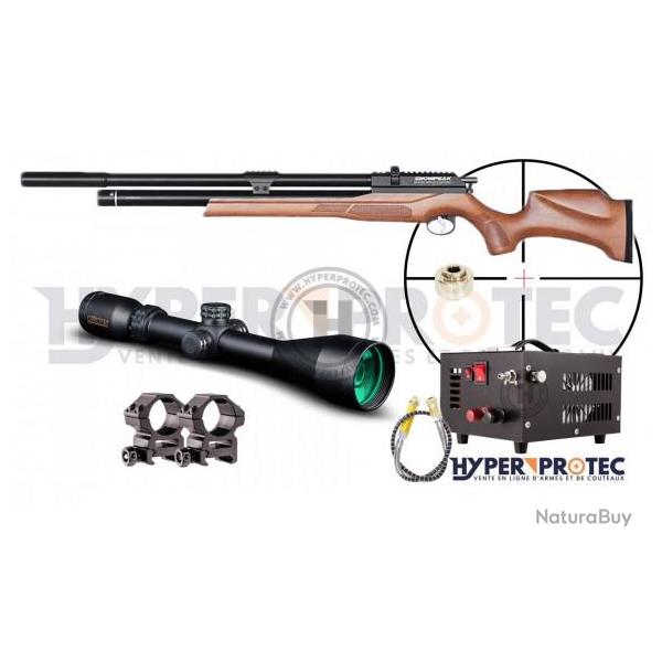 Pack Snowpeak M25W Wood PCP - carabine � plomb calibre 5.5 mm 19.9 J