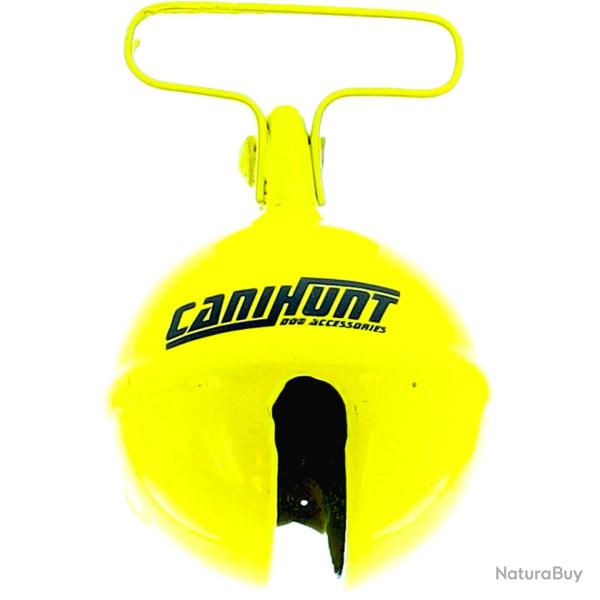 CANIHUNT CLOCHE GRELOT D2.4CM JAUNE PASSANT COLLIER DE 25MM