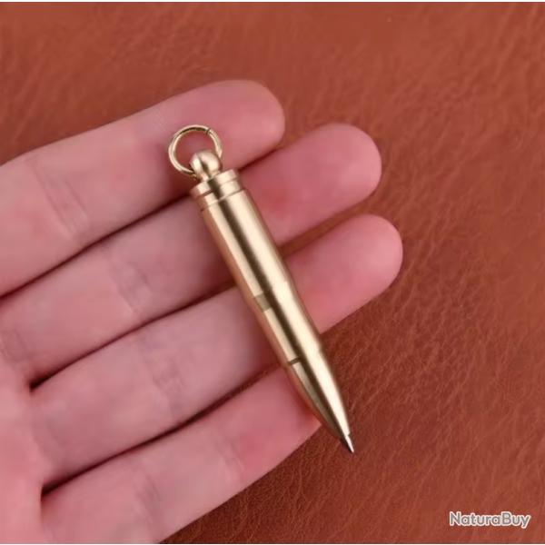 Stylo  imitation cartouche de fusil en laiton  stylo signature professionnel