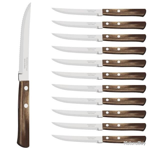 TRA.29810004 12 couteaux � steak Tramontina Technobois 21cm