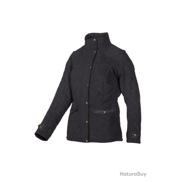 Veste matelass�e femme Halifax Bleu fonc� tweed �l�gance technique et style naturel