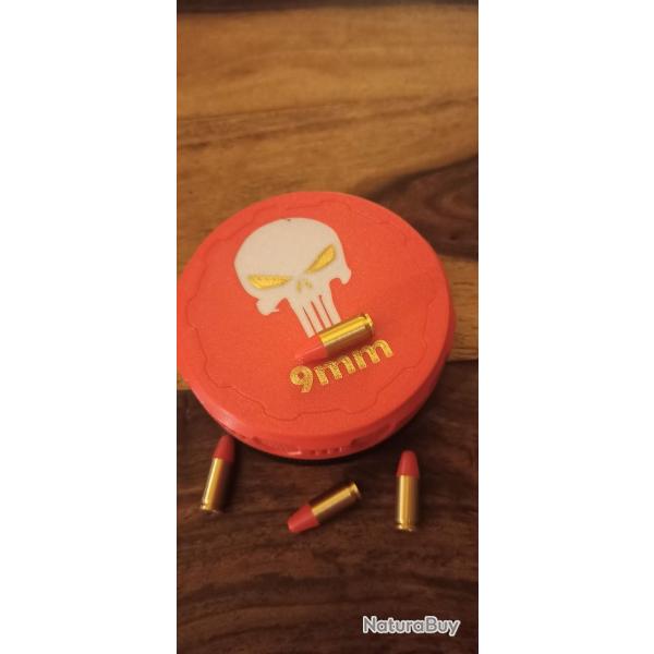 Bo�te � munitions Punisher 9mm et 9mm Parabellum, design pratique et solide (Magtech Norma Geco)