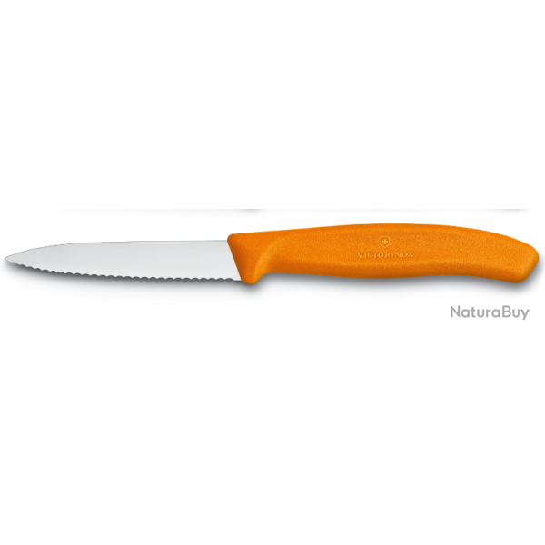 Victorinox 6.7636.L119 Couteau d'office Swiss Classic, orange lame dentel�e