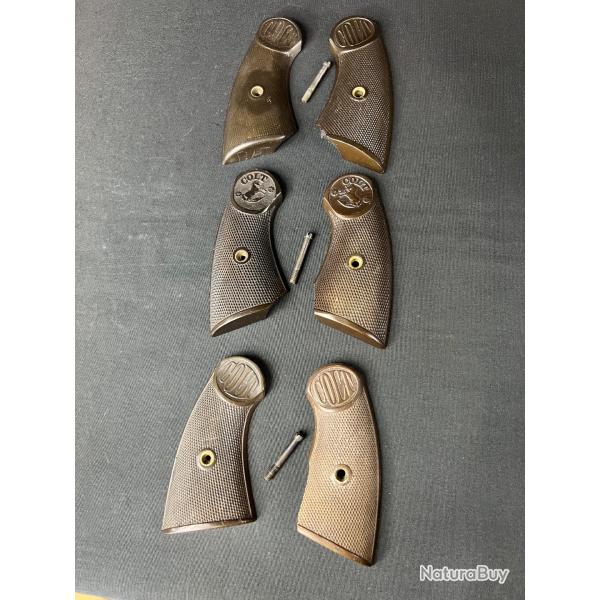 LOT DE 3 PAIRES DE PLAQUETTES COLT 1892/1895