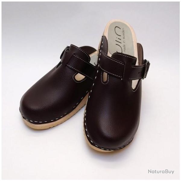 Sabot femme cuir confort et sabot cuir homme semelle flexible cuir blanc