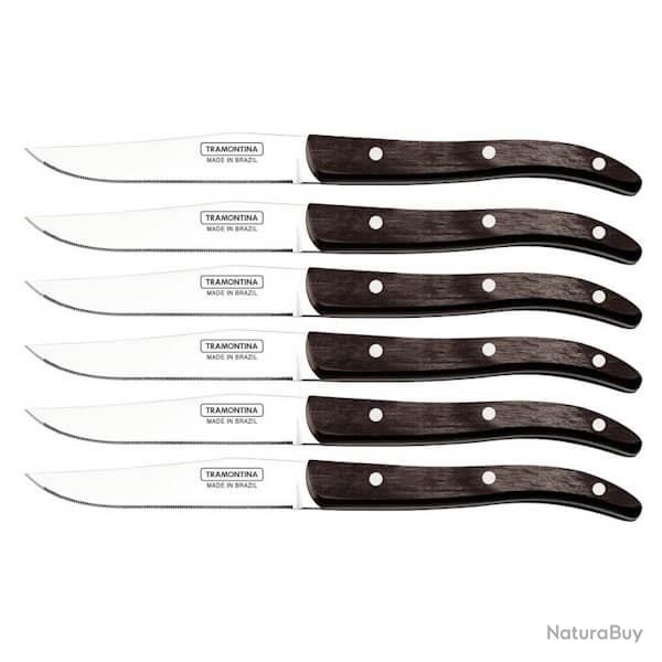 TRA.29810023 6 couteaux � steak Tramontina "French" 22,5cm Technobois