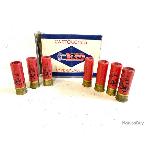 Ancienne bo�te de 7 cartouches Gallia calibre 16