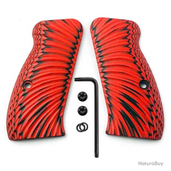 Plaquettes CZ 75 P-01 Compact - Rouge - SKX INDUSTRIES