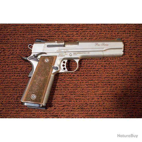 DESTOCK TIR - PISTOLET SMITH & WESSON 1911 PRO SERIES CAL.9X19 INOX - PRODUIT DE DEMO