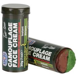 Cr&egrave;me de maquillage camouflage militaire BCB CL1481 vert et marron