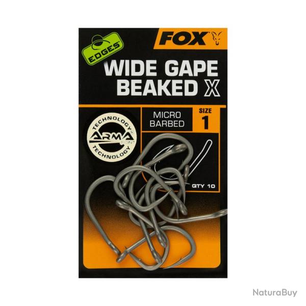 Hamecon Fox Edges Wide Gape Beaked X 4