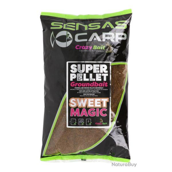 Amorce Sensas Super Pellet Groundbait Sweet Magic 1Kg