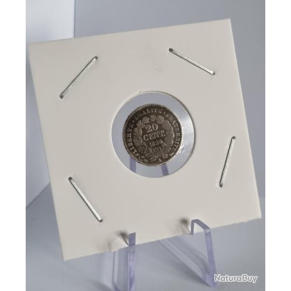 20 Cent Argent C�r�s 1850 A , Paris , 20 Centimes , XIX�me Si�cle , 19�me , II�me R�publique