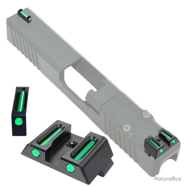 Hausse et Guidon Fibre Optique Glock - Vert - SKX INDUSTRIES