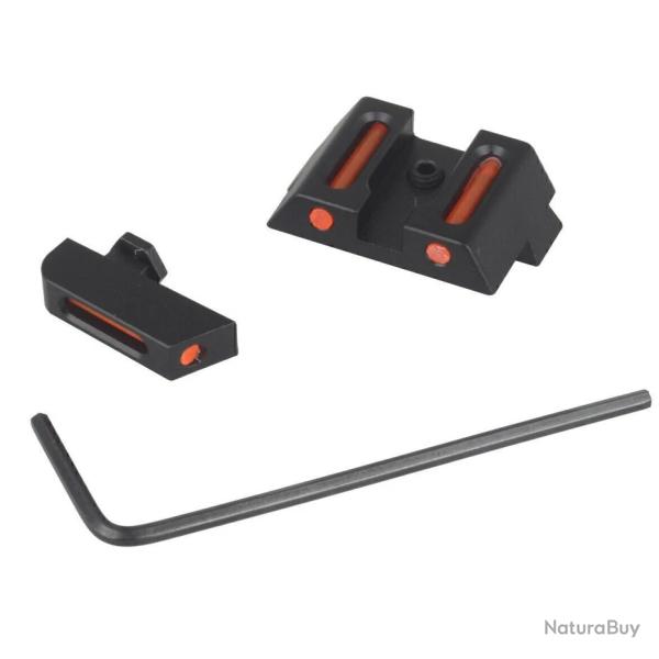 Hausse et Guidon Fibre Optique Glock - Orange - SKX INDUSTRIES