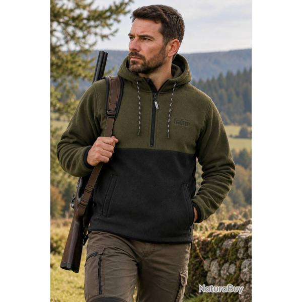 Veste polaire Game Alpine Kaki Noir