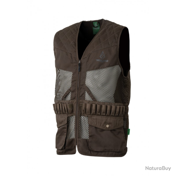 Gilet de chasse Treeland en maille Marron