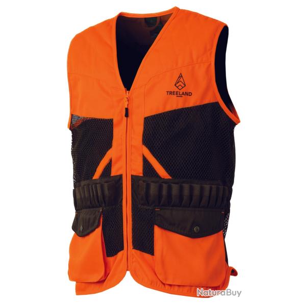 Gilet de chasse Treeland en maille Orange