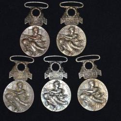 MEDAILLES SOCIETE DE SECOURS AUX BLESSES MILITAIRES 1864/1866 SSBM-GUERRE 1870 & GUERRE 1914/1918
