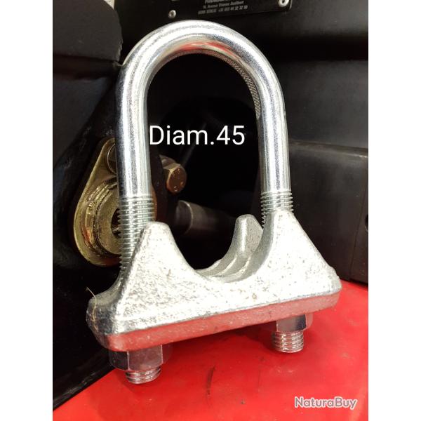 Serre c�ble �trier diam.45mm s�rie renforc�e �lectrozingu�e