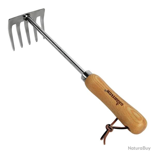 Petit rteau de jardin en acier manche bois 33 x 8 x 7 cm