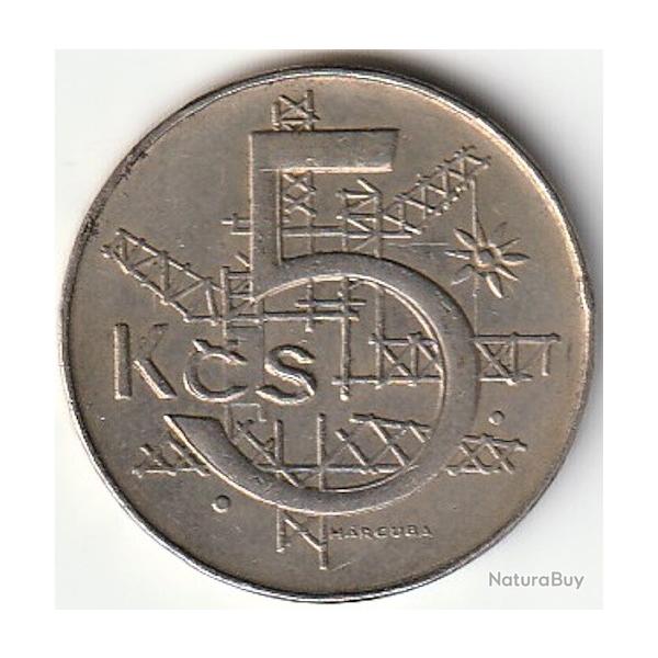 Pi�ce de Monnaie Tch�coslovaquie 5 korun 1991