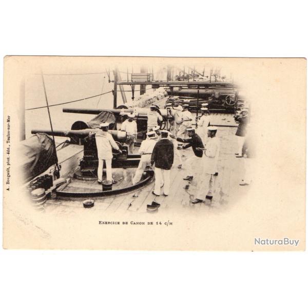 CPA - Marine Militaire - Exercice de Canon de 14 C/M N�1648
