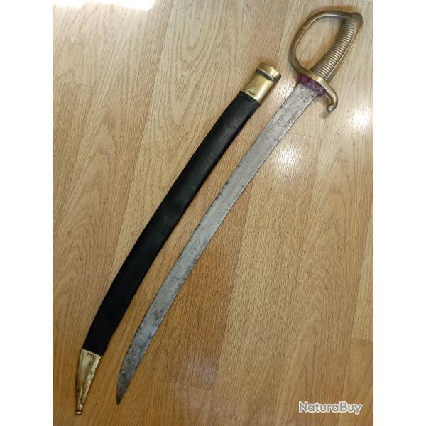 Sabre briquet an Xl d' infanterie de Marine.Manufacture Royale de Klinghenthal 1819.