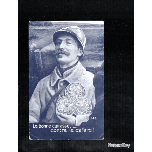 la bonne cuirasse contre le cafard militaire et pi�ces de 5 francs , humoristique