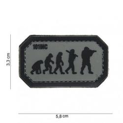 Patch 3D PVC Airsoft Evolution (101 Inc) Wolf Grey