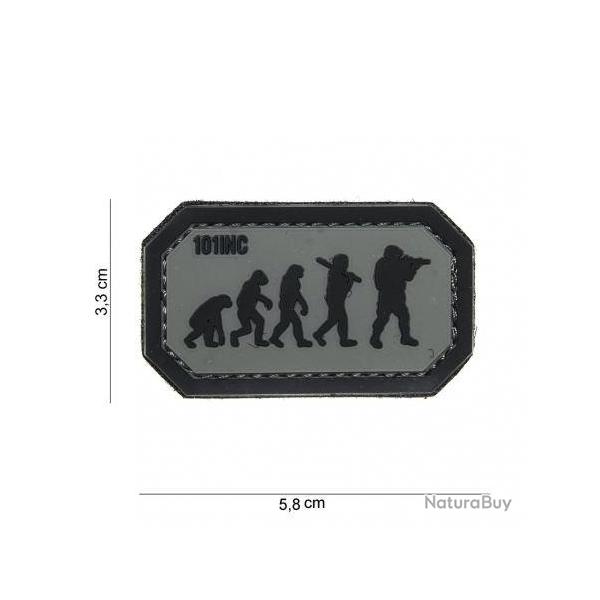 Patch 3D PVC Airsoft Evolution (101 Inc) Wolf Grey