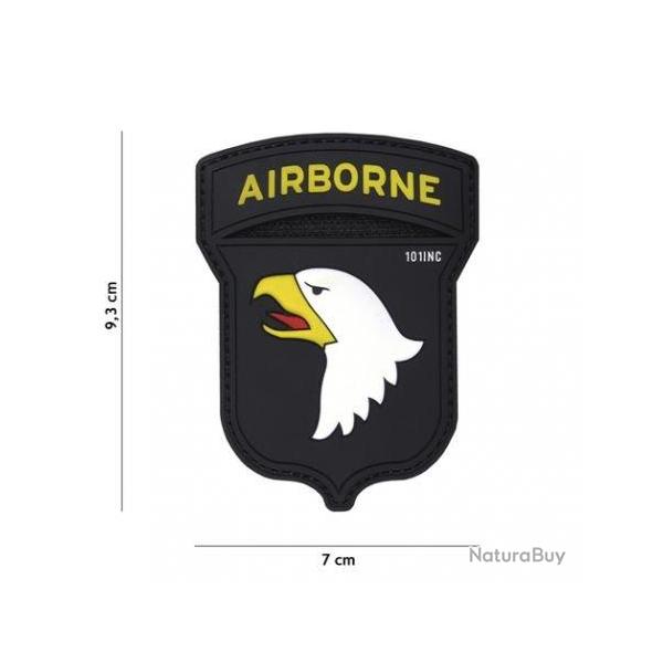 Patch 3D PVC Airborne 100st (101 Inc) Noir