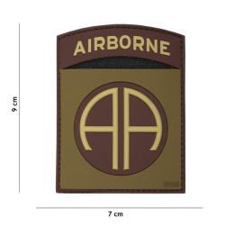 Patch 3D PVC Airborne AA (101 Inc) Marron