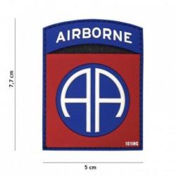 Patch 3D PVC Airborne AA (101 Inc) Rouge