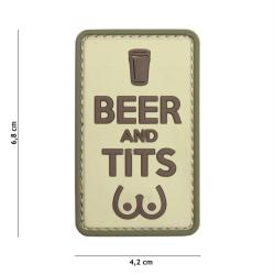 Patch 3D PVC Beer and Tits (101 Inc) Coyote