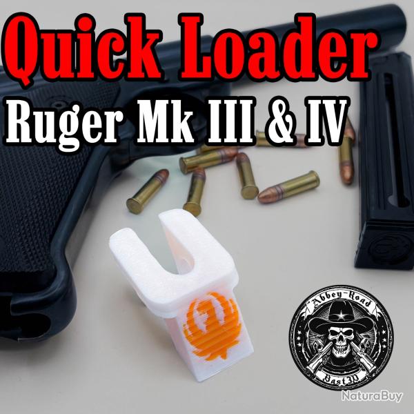 Chargette Ruger Mark III & IV - Blanc et orange - Bast3D