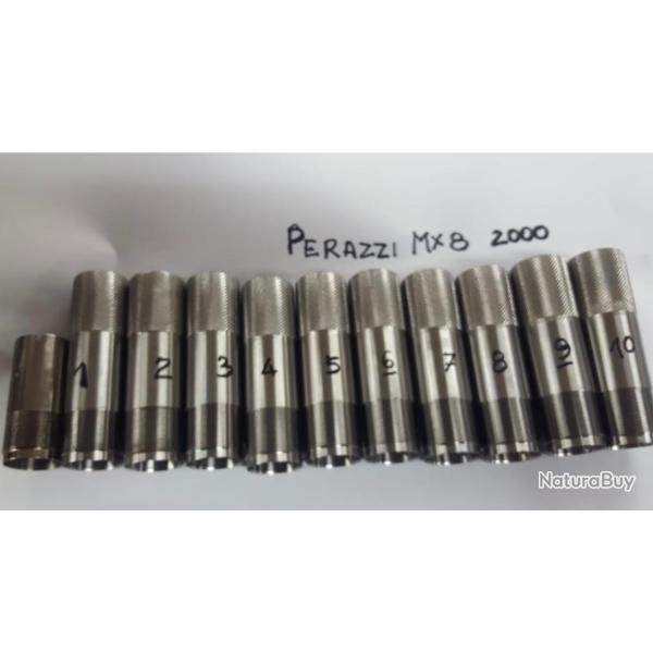 Chokes pour Perazzi MX2000 et MX8. Tous les serrages de 1/10 � full 10/10. Vendu � l'unit�