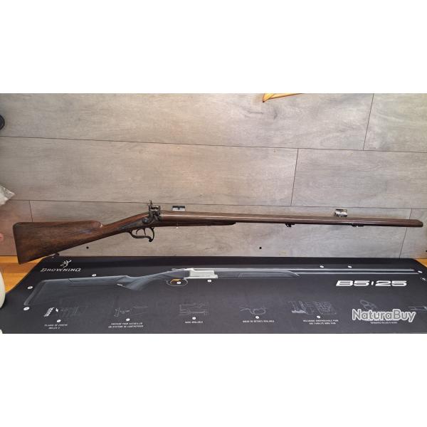 Fusil � poudre noir belle finition jasp� _ Ancien