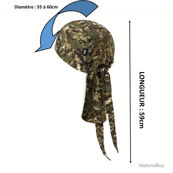 BANDANA CAMO VERT FONCE Taille unique