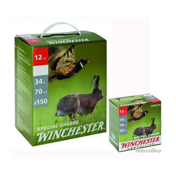MUNITIONS WINCHESTER SPECIAL CHASSE 12/70 34G PB6 X25