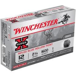 BALLES WINCHESTER SUPER-X SLUG RIFLED HP 20/70 21G X5