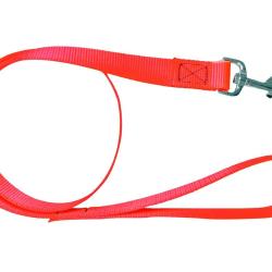 LAISSE POLYPROPYLENE CHIEN ORANGE/ROSE 120CM