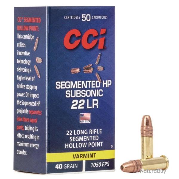 MUNITION CCI SEGMENTED HP SUBSONIC 22LR X50