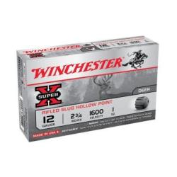 BALLES WINCHESTER SUPER-X SLUG RIFLED HP 12/70 28G X5
