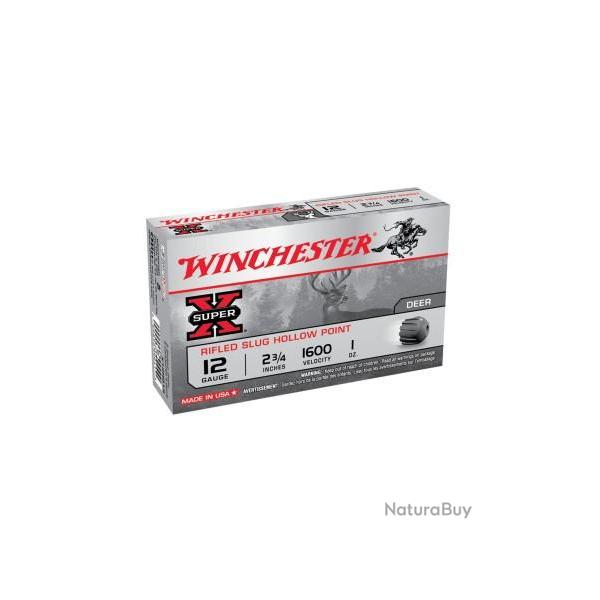 BALLES WINCHESTER SUPER-X SLUG RIFLED HP 12/70 28G X5