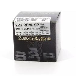 MUNITIONS SELLIER BELLOT 222 FMJ 50GR X100