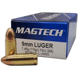 MUNITIONS MAGTECH 9MM FMJ 115GR X50