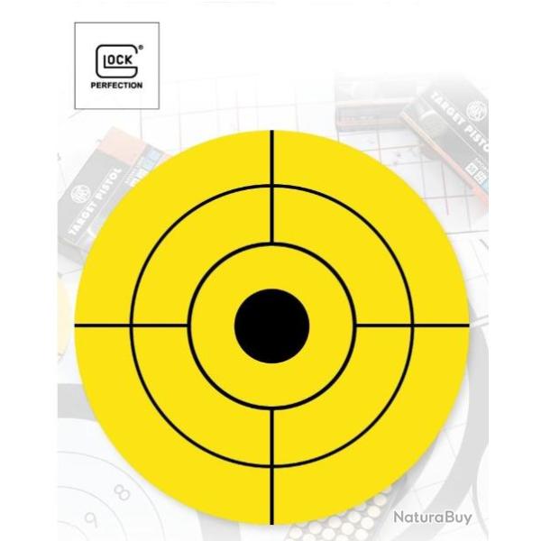 CIBLES GLOCK 44 JAUNE PAQUET DE 25