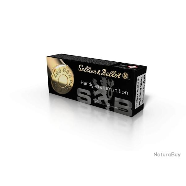 CARTOUCHES SELLIER BELLOT 460 SW MAG JHP 255GRS 16.5G X20